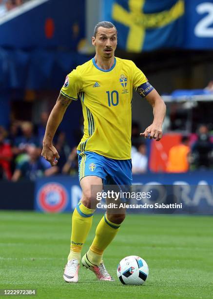 Zlatan Ibrahimovic of Sweden in action during the Uefa Euro 2016. France