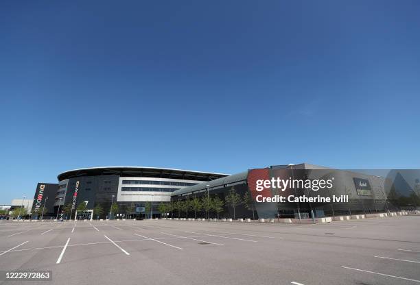 General view outside Stadium MK, home of Milton Keynes Dons at on April 24, 2020 in Milton Keynes, England.