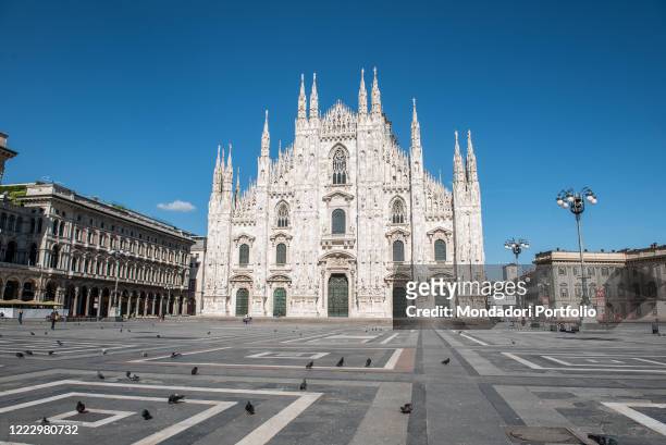 General view of Duomo square in Milan during the last day of total lockdown in the city. Milan , May 3rd, 2020