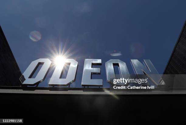 View of an Odeon Cinema sign on April 24, 2020 in Milton Keynes, United Kingdom . The British government has extended the lockdown restrictions first...