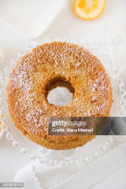 orange chiffon cake - plain donut stock pictures, royalty-free photos & images