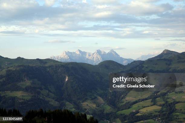 General view to Wilder Kaiser during the first Ladies Day and start of the "Queens Club" hosted by Maria Hoefl-Riesch on June 26, 2020 at Berggasthof...