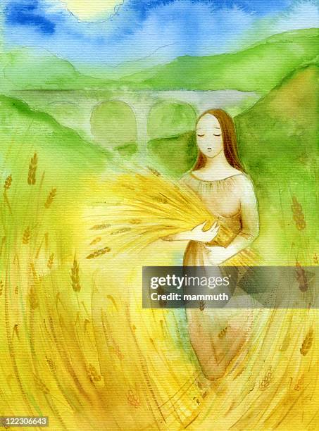 vergine (segno zodiacale (terra - innocenza foto e immagini stock