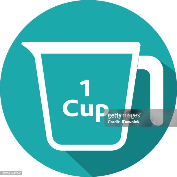 1 Cup Measurement In Measuring Cup For Cooking Icon High-Res Vector Graphic  - Getty Images