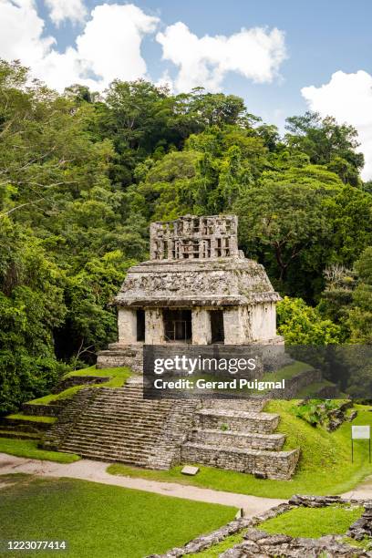 Temple Of The Sun In Palenque Ancient Maya Site In Chiapas Mexico High-Res Stock Photo