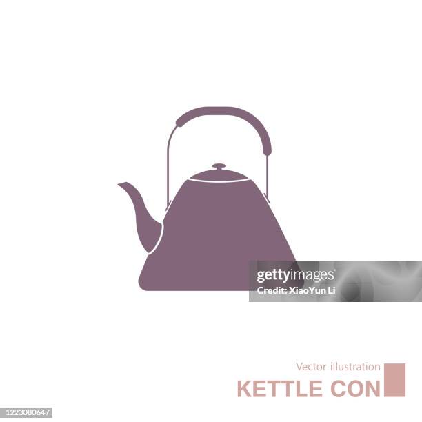 vector drawn kettle. - boiling kettle stock illustrations