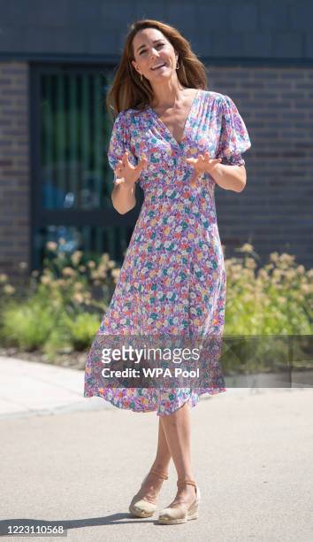 Catherine, Duchess of Cambridge during a visit to The Nook in Framlingham Earl, Norfolk, which is one of the three East Anglia's Children's Hospices...