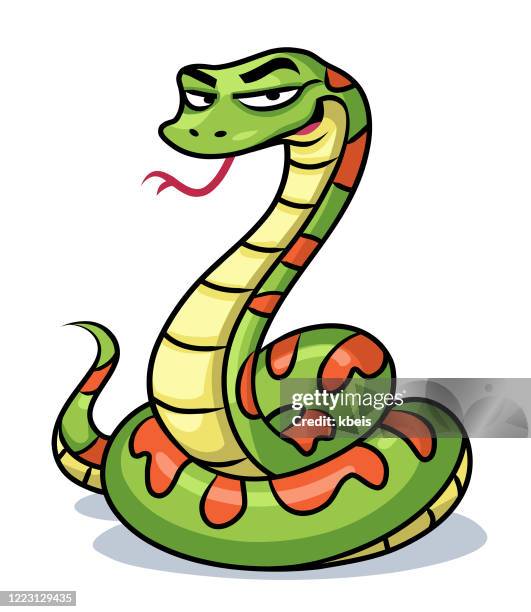 ilustrações de stock, clip art, desenhos animados e ícones de green snake - cobra