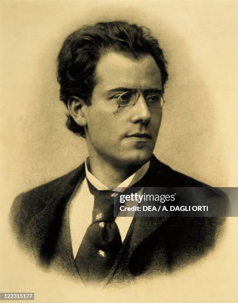 Portrait of Gustav Mahler , Austrian composer and conductor of Bohemian origin. Print.