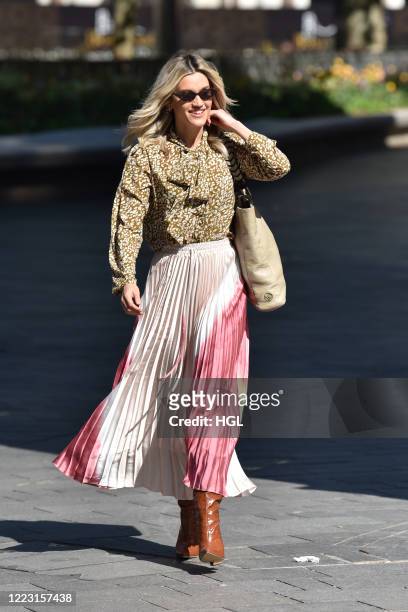 Ashley Roberts at the Global Radio Studios on May 06, 2020 in London, England.