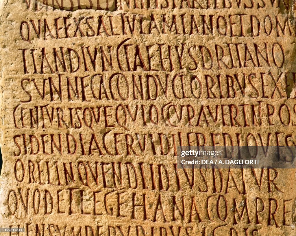 Roman Dates Inscriptions Roman civilization, 3rd century A.D. Inscription concerning the... News ...