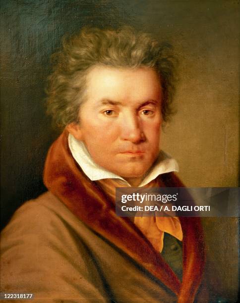 Germany - 18th-19th century. Portrait of Ludwig van Beethoven , German composer and pianist.