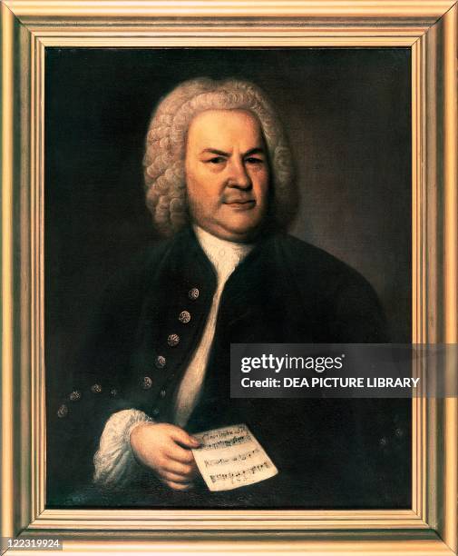 Elias Gottlob Haussmann , Portrait of Johann Sebastian Bach , German composer and organist.