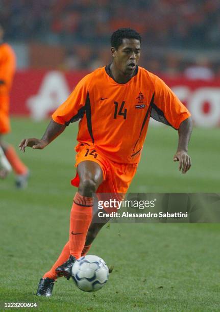 Patrick Kluivert of Netherland in action during the European Play-Off Qualification macth between Netherland and Scotland 2003. Holland