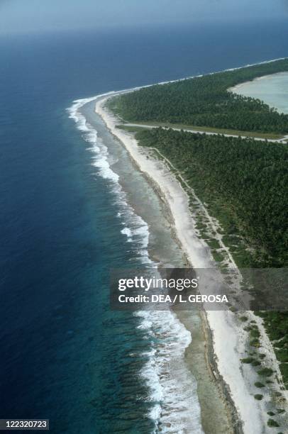 French Polynesia - Society Islands - Windward Islands - Maupiti island, a stretch of coast.