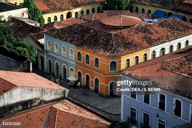 Brazil, Maranhao State, São Luís Island, São Luís, buildings in historical centre.