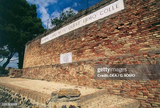 Italy - Marche Region - Recanati . The hill of the Infinite, which inspired the eponymous poem by Giacomo Leopardi.
