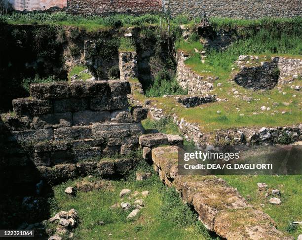 Greece - Thebes, ruins of the Palace of Cadmus, 15th-14th century b.C.