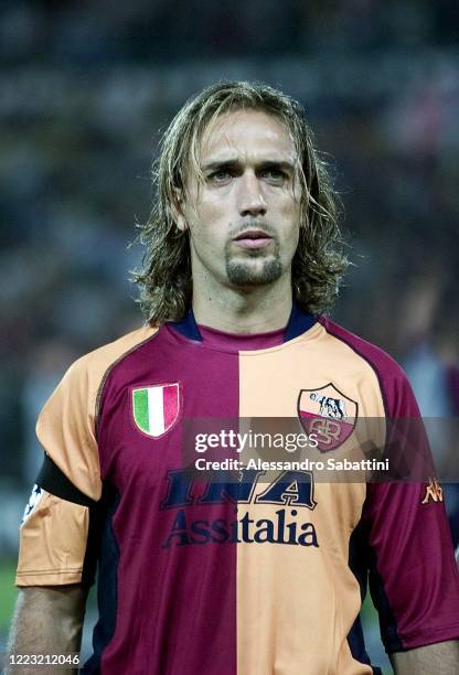 Gabriel Batistuta of AS Roma poses for photo during the Serie A 2001-02, Italy.