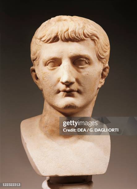 Head of Emperor Caligula , Julio-Claudian dynasty, imperial age, marble.