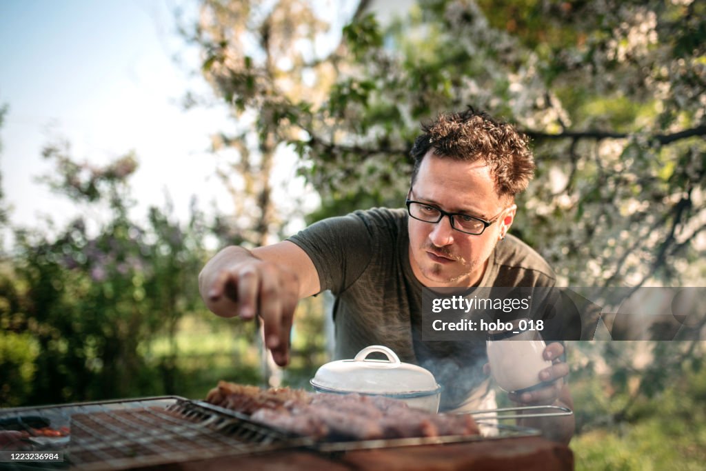 Adding pinch of seasoning for better taste
