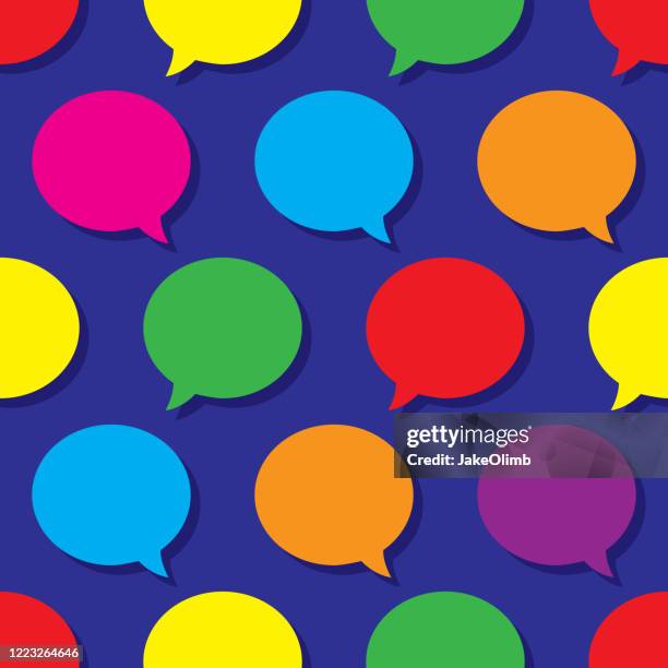 speech bubble pattern colorful - live broadcast background stock illustrations