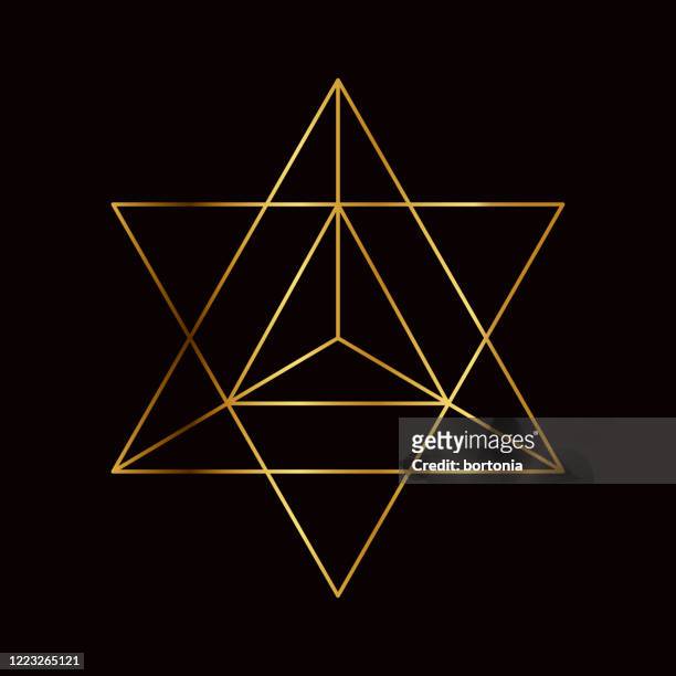 star tetrahedron sacred geometry symbol - spirituality stock illustrations