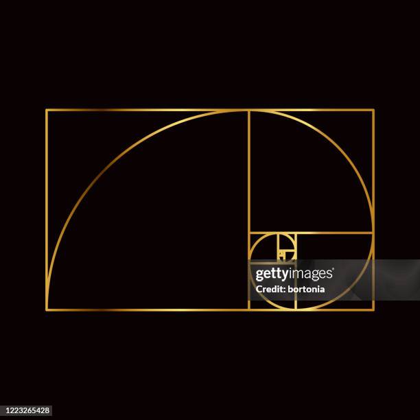 ilustrações de stock, clip art, desenhos animados e ícones de golden ratio sacred geometry symbol - argola dourada