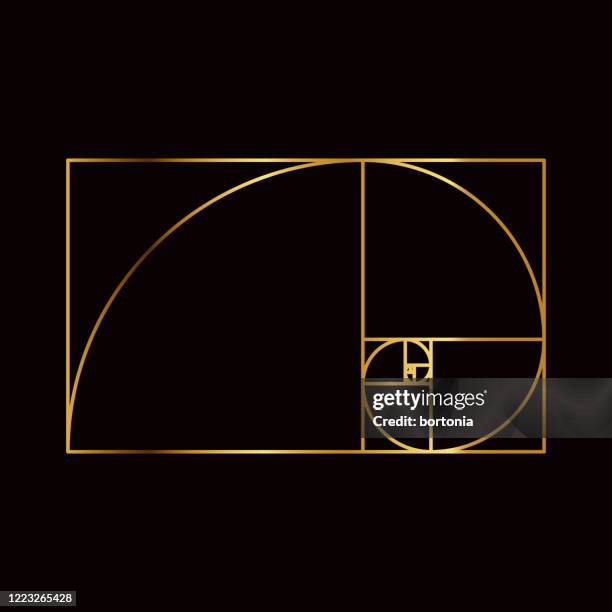 golden ratio sacred geometry symbol - golden ratio stock illustrations