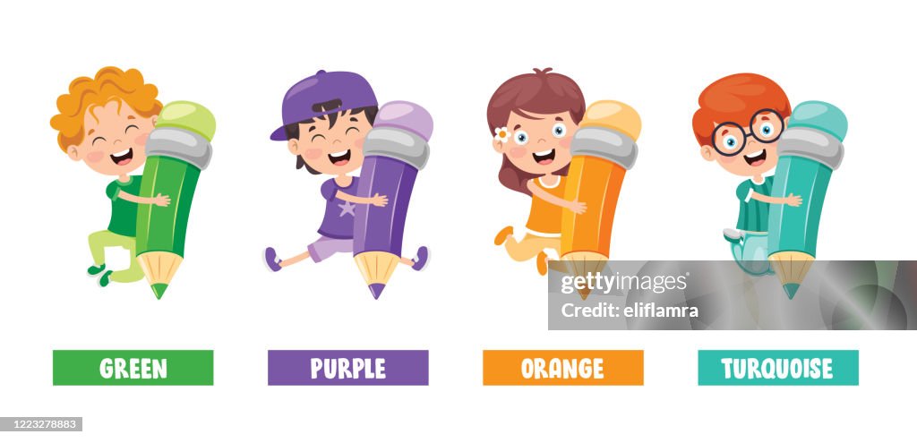 Children S Color Collection Of Colors For Children Education High-Res Vector Graphic ...