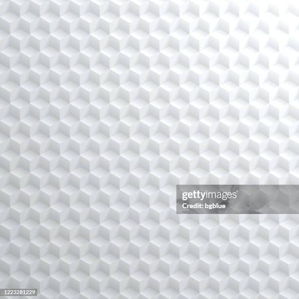 abstract bright white background - geometric texture - isometric cubes stock illustrations