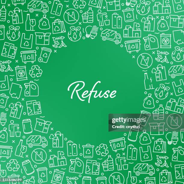 Refuse Recycling And Zero Waste Concept Vector Pattern And Abstract ...