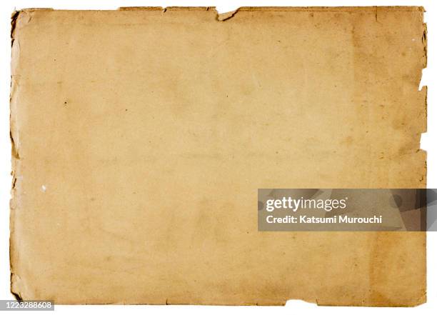 old vintage brown paper texture background - used foto e immagini stock