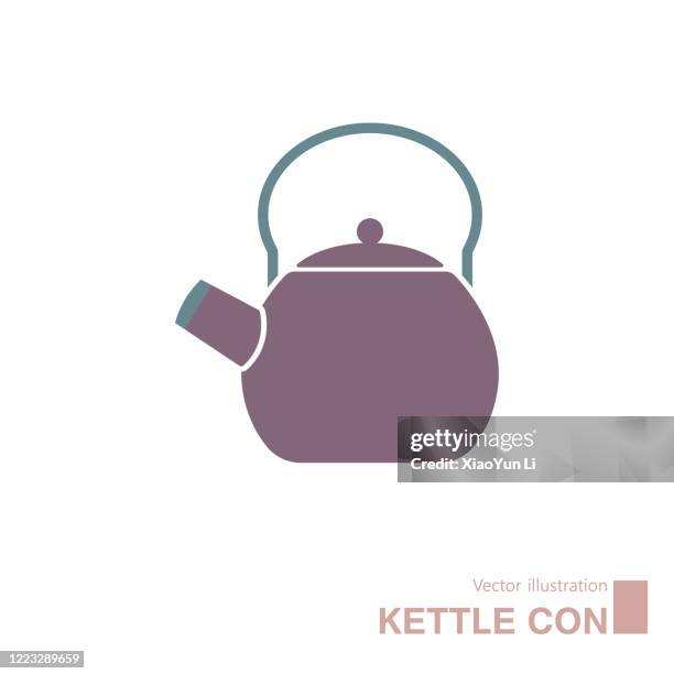 vector drawn kettle. - kitchenware shop stock illustrations