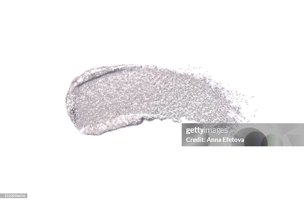Silver brushstroke of cosmetics