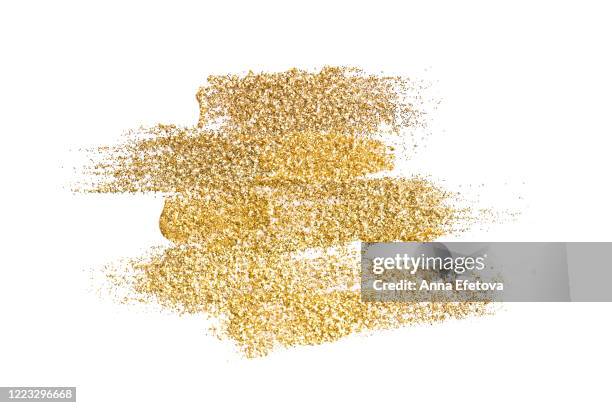 many golden brushstrokes - gesichtspuder stock-fotos und bilder