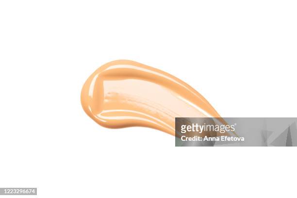 smear of the foundation - concealer stock pictures, royalty-free photos & images