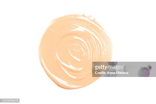 a round smear of the foundation - concealer stock pictures, royalty-free photos & images