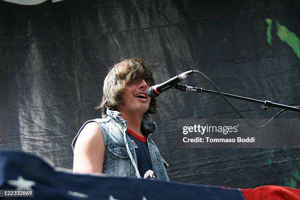 Singer Will Anderson of the Parachute performs at the Greek Theatre on August 27, 2011 in Los Angeles, California.