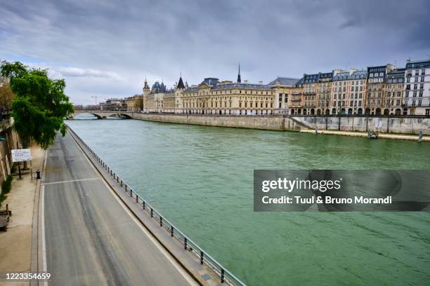 france, paris, seine river bank, pont neuf bridge - river seine foto e immagini stock