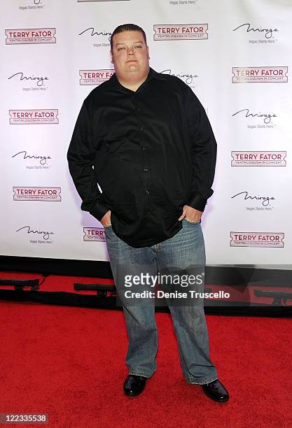 Corey Harrison arrives at Terry Fator's one year anniversary show at The Mirage Hotel and Casino on March 13, 2010 in Las Vegas, Nevada.