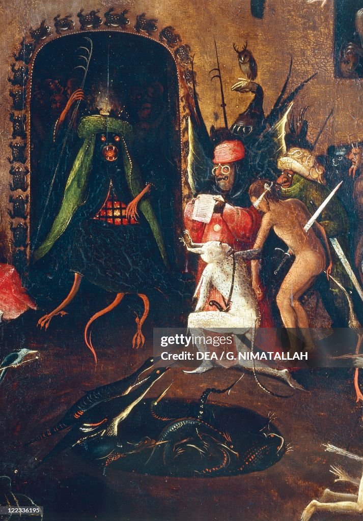 Austria, Vienna, The Last Judgment triptych, detail, oil on panel