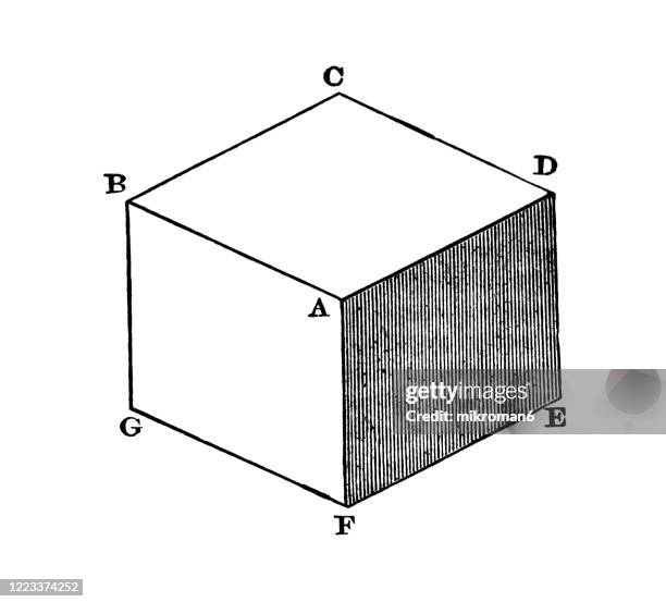 old engraved illustration of perspective - eyesight diagram stock pictures, royalty-free photos & images