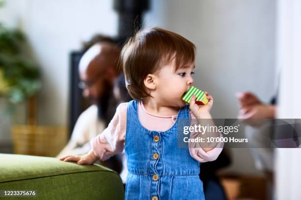 portrait of toddler with look looking away - chewed stock pictures, royalty-free photos & images