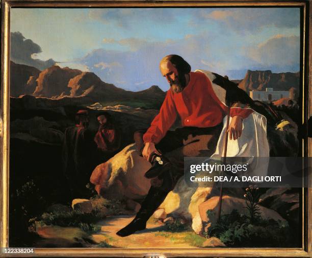 Italy - 19th century - Garibaldi at Caprera, 1870. Painted by Vincenzo Cabianca . Oil on canvas.