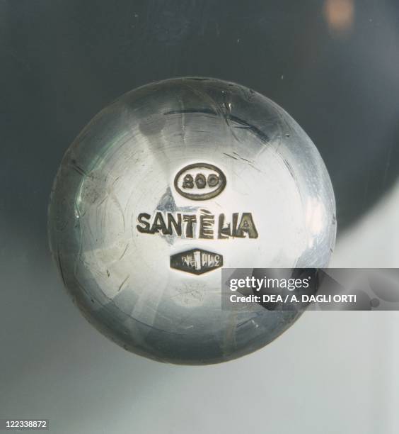 Silversmith's Art, Italy 20th century. Sant'Elia trademark, registered by Arrigo Finzi for Argenteria Moderna.