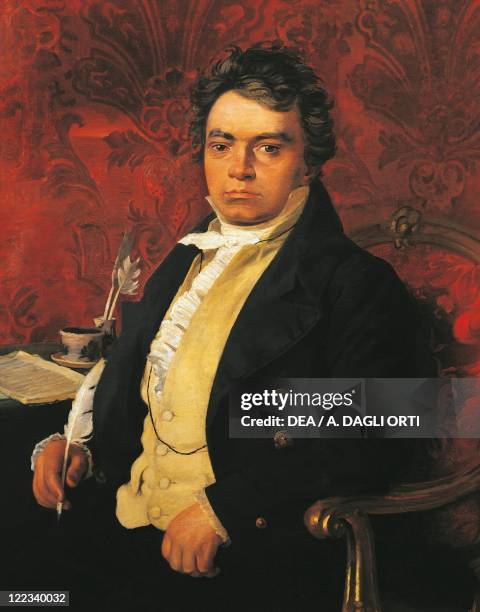 Germany - 18th-19th century. Portrait of Ludwig van Beethoven , German composer.