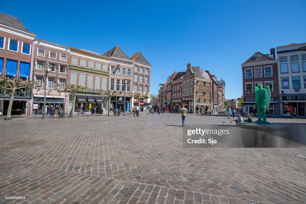 Grote Markt shopping street in the city center of Zwolle