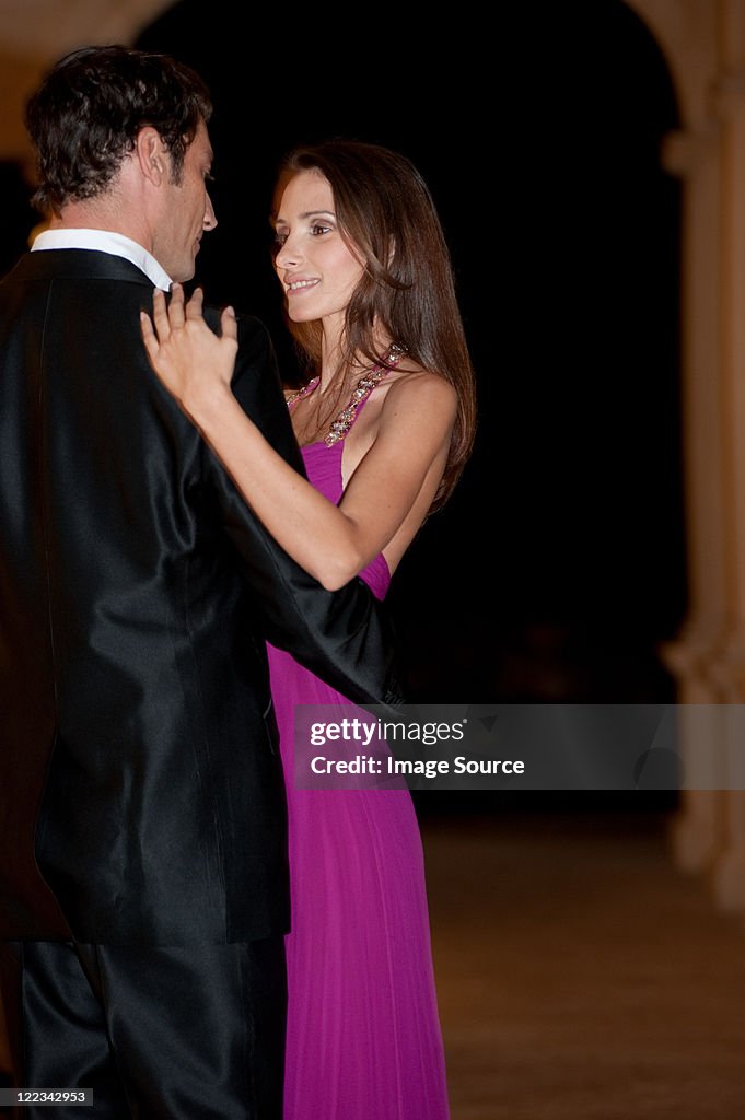 Elegant couple dancing together