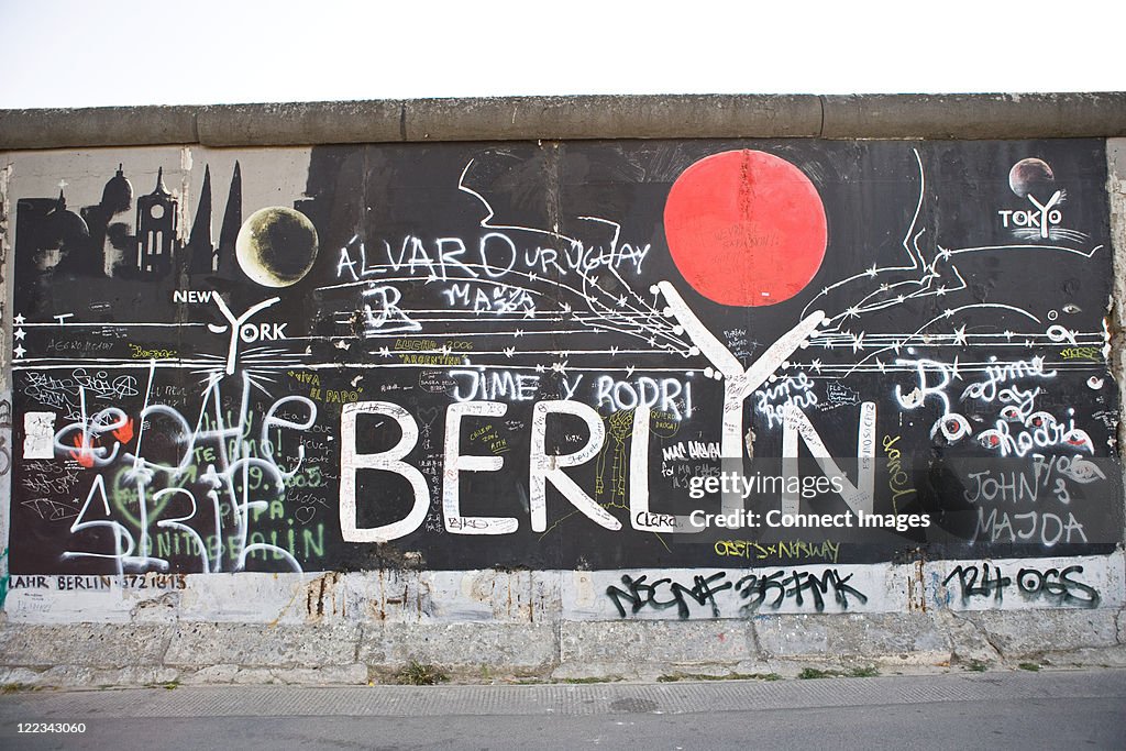 Graffiti on Berlin Wall, Berlin, Germany